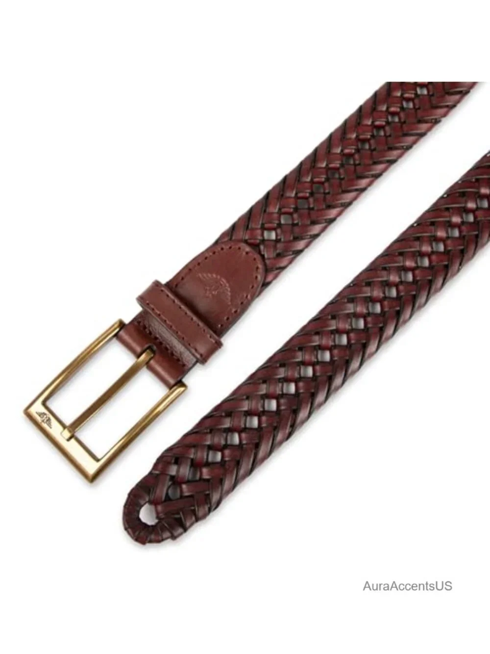 Men's Braided Leather Belt Fully Adjustable Casual Strap